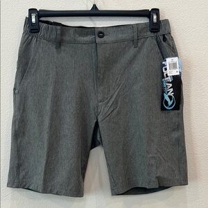 US APPAREL Men’s 32 Ocean Current Gray Flat Front Shorts Versatile/StretchDesign